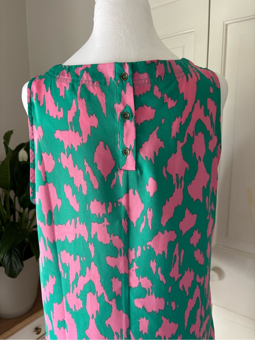 Umgee Green & Pink Abstract Sleeveless Camisole - Picture 3 of 4